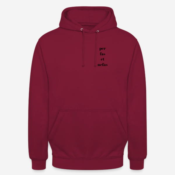 Vorderansicht eines bordeaux-farbenen HARD WORK ALWAYS PAYS OFF Hoodies
